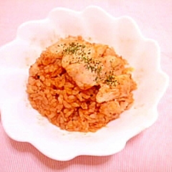 トマトピューレでチキンライス